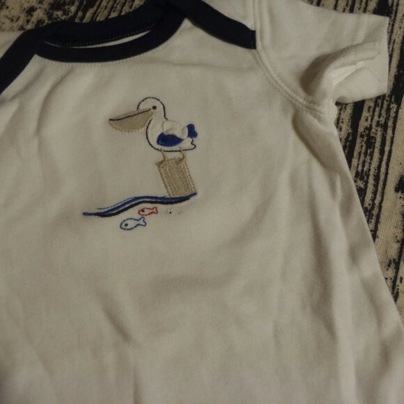 Gymboree Pelican Catch 3-6 Month Shorts Shirt Bodysuit Hat Outfit NWT - Picture 4 of 4